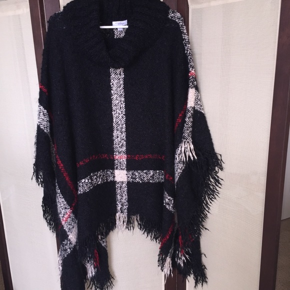 Indigo Sweaters - Very soft cowl neck poncho sweater